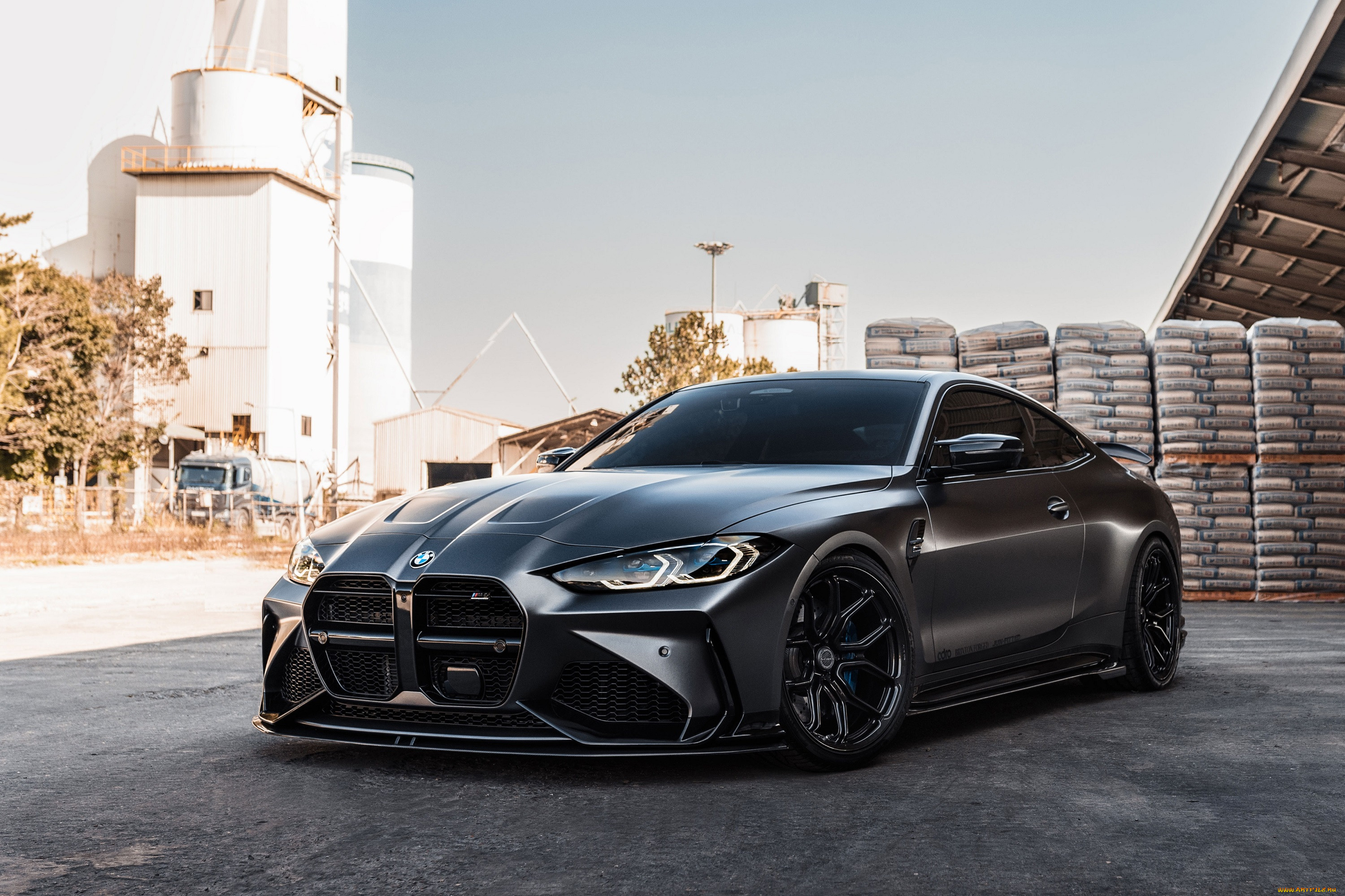 , bmw, front, grey, m4, coupe, g82, adro